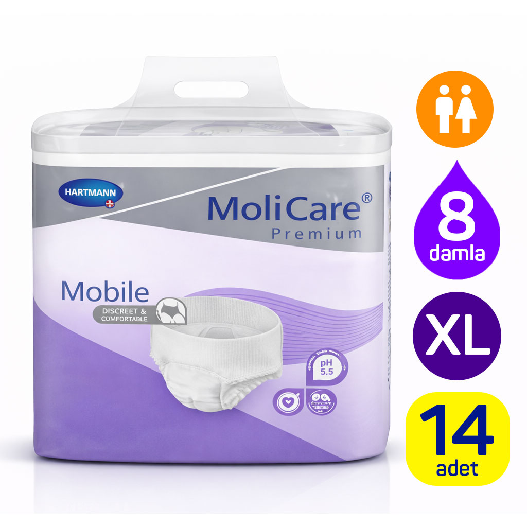Hartmann MoliCare Premium Mobile 8 Damla XL Beden 14 Adet Külot Tipi Yetişkin Bezi