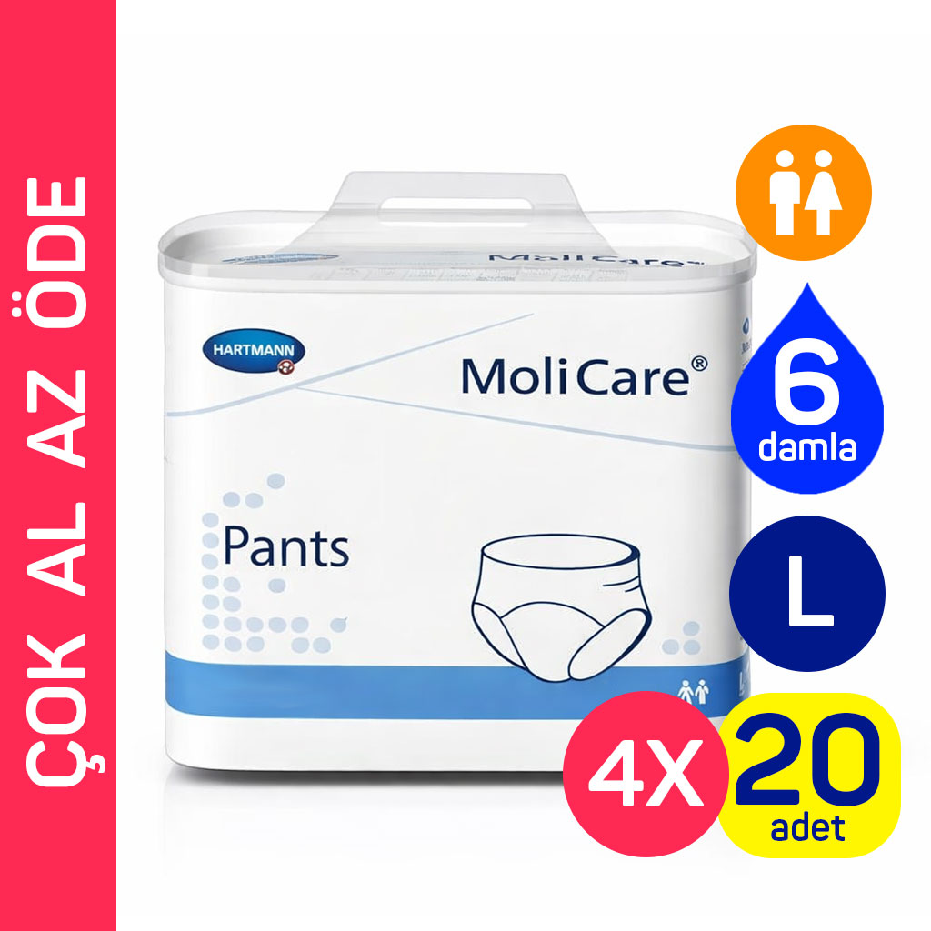 Hartmann MoliCare Pants 6 Damla L Beden 80 Adet Külot Tipi Yetişkin Bezi