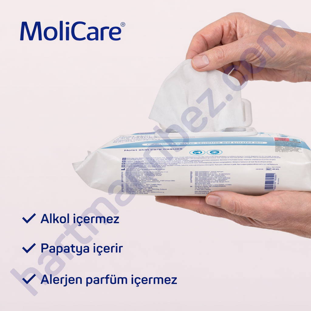 Hartmann MoliCare Skin Temizleme Mendili 50'li Hassas Ciltler İçin Islak Mendil