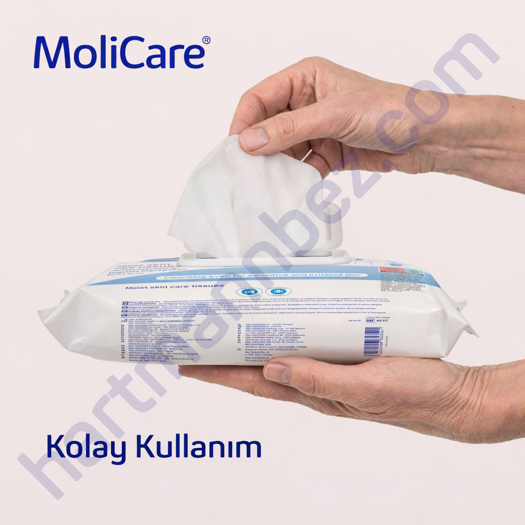 Hartmann MoliCare Skin Temizleme Mendili 50'li Hassas Ciltler İçin Islak Mendil